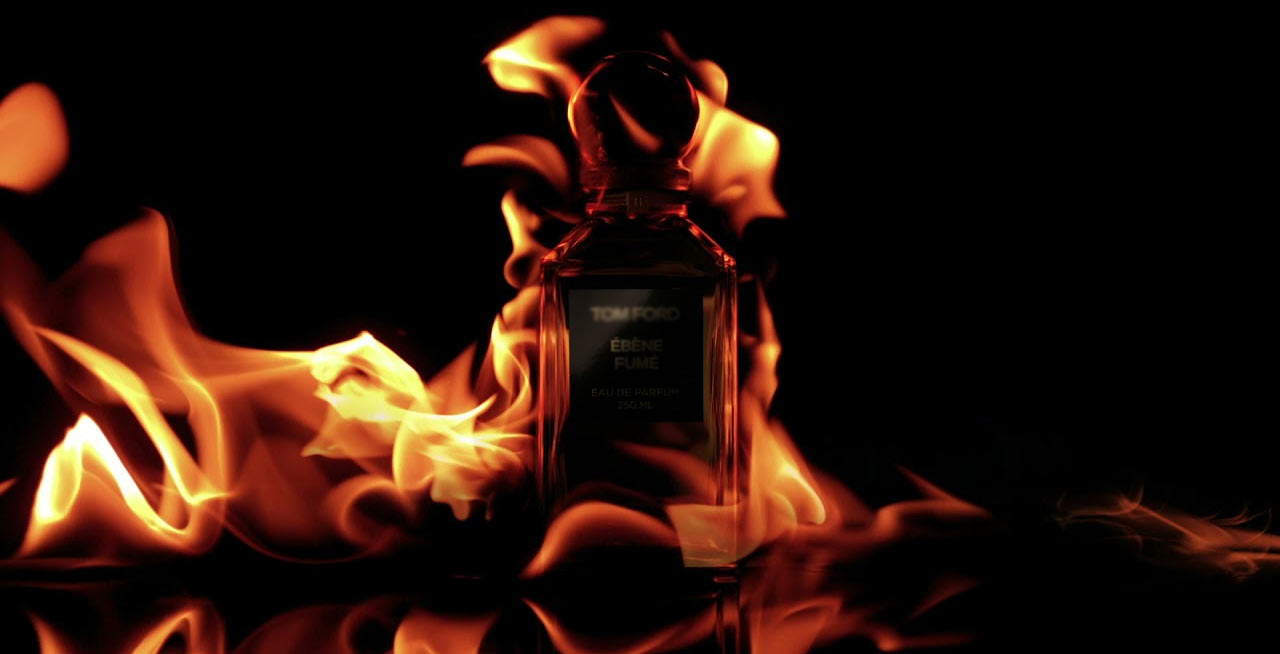 Image of Cologne Bottle On Fire